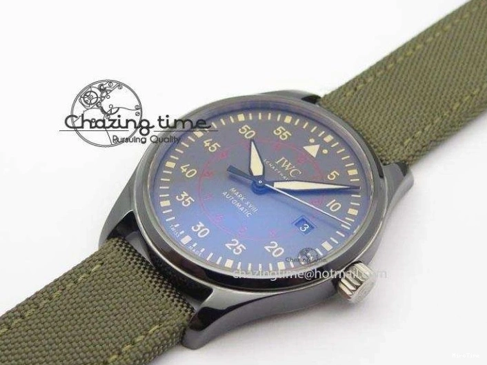 MIROTIME 0304 SunProtective MARK XVII IW324702 Real Ceramic MK Best Edition Green Dial On Green Nylon Strap A 7288
